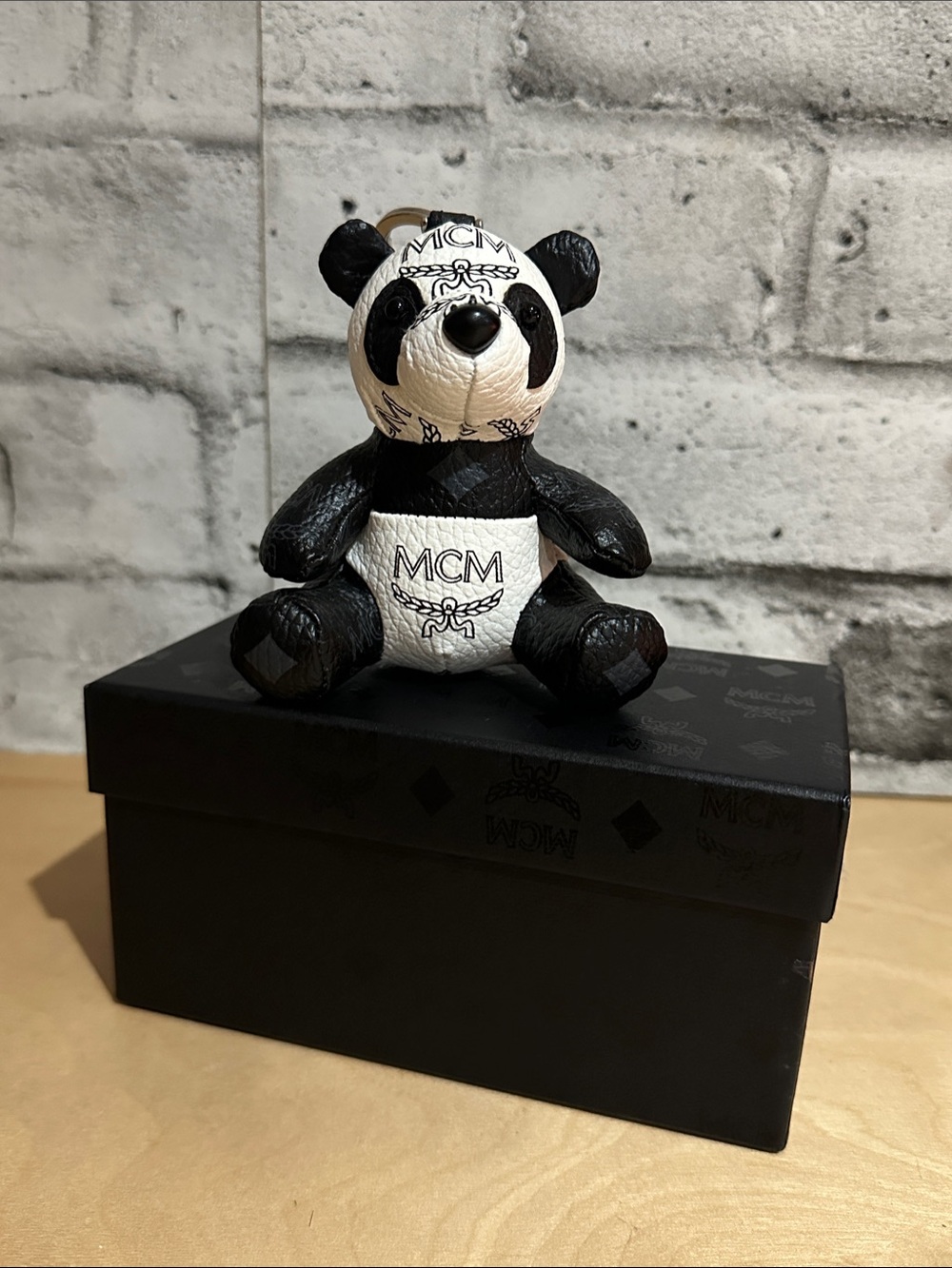 MCM Black and White Panda Charm Keyring